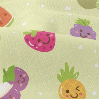 Smiley Fruit Doodle Modern Jersey