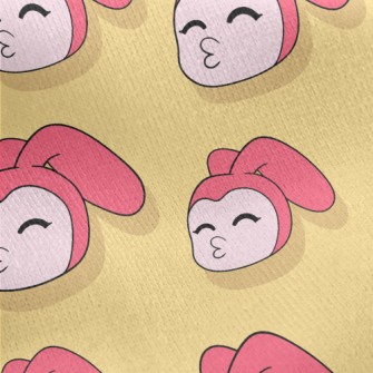Pouting Bunny Girl Jersey Backed Fleece