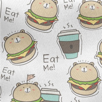 Bear Shaped Burger Jersey Backed Fleece