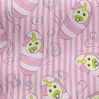 Hand Drawn Baby Doodles Jersey Backed Fleece