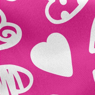 Graffiti Pattern Love Heart Jersey Backed Fleece