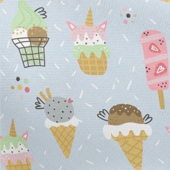 Cartoon Ice Cream Pongee
