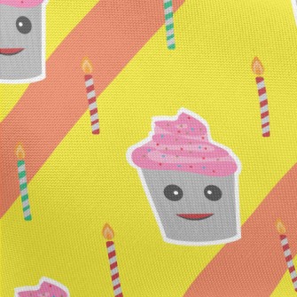 Cup Cake With Candles Pongee