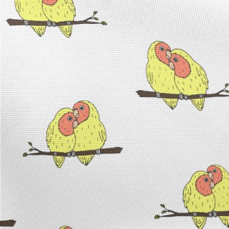 Hand Drawn Loving Birds Pongee