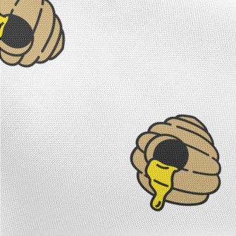 Cartoon Beehive Pattern Pongee