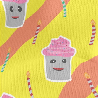 Cup Cake With Candles Stretch Jersey