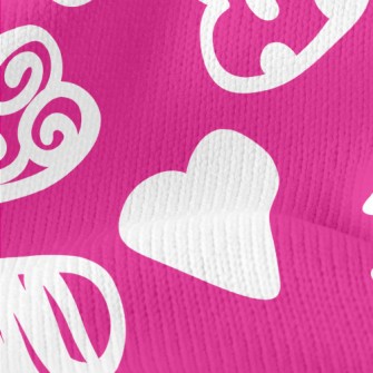 Graffiti Pattern Love Heart Stretch Jersey