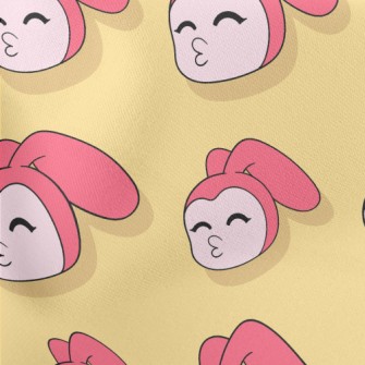 Pouting Bunny Girl Lightweight Cotton Poplin