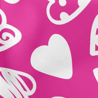Graffiti Pattern Love Heart Lightweight Cotton Poplin