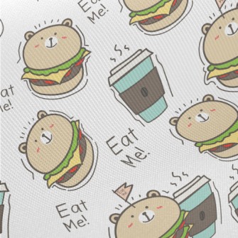 Bear Shaped Burger Midweight Cotton Poplin