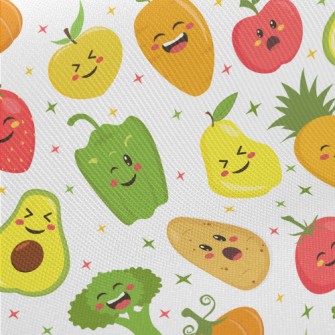 Happy Expression Vegetables Midweight Cotton Poplin