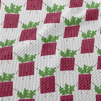 Beet Shape Patch Birdseye Piqué