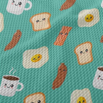 Cartoon American Breakfast Birdseye Piqué