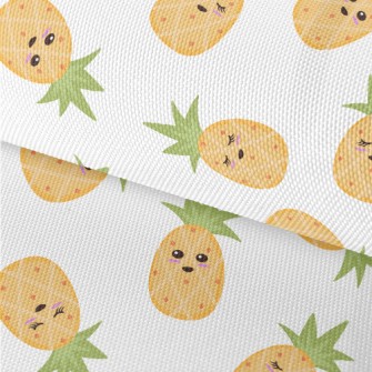 Cartoon Expression Pineapple Waterproof Oxford