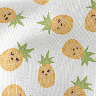 Cartoon Expression Pineapple Waterproof Canvas