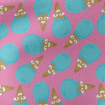 Funny Blue Ice Cream Waterproof Canvas
