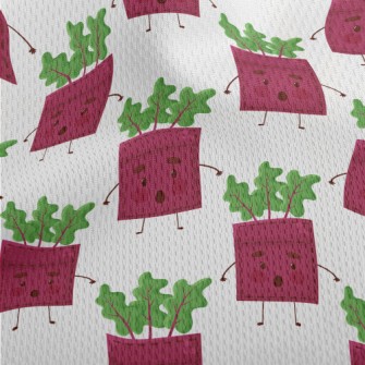 Beet Shape Patch Athletic Mesh Flat Back