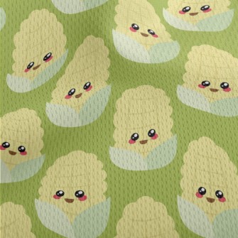 Cute Smiling Corn Athletic Mesh Flat Back