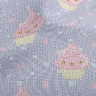 Knitted Cup Cake Athletic Mesh Flat Back