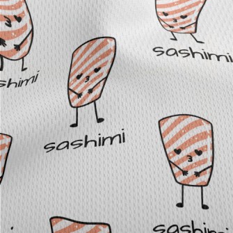 Cute Pouty Sashimi Athletic Mesh Flat Back