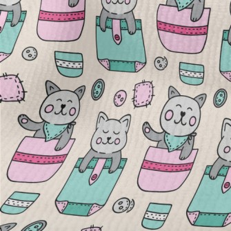 Hand Drawn Pocket Cat Terry