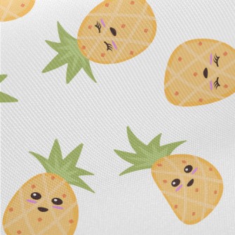 Cartoon Expression Pineapple Twill