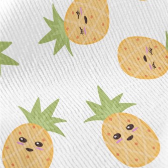 Cartoon Expression Pineapple Standard Corduroy