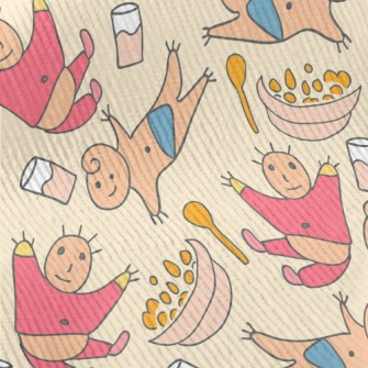 Doodle Baby With Food Standard Corduroy