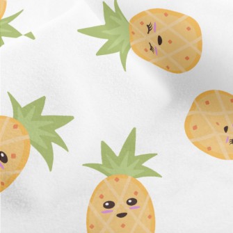 Cartoon Expression Pineapple Micro Fleece