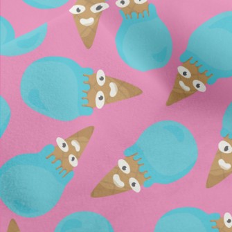 Funny Blue Ice Cream Micro Fleece
