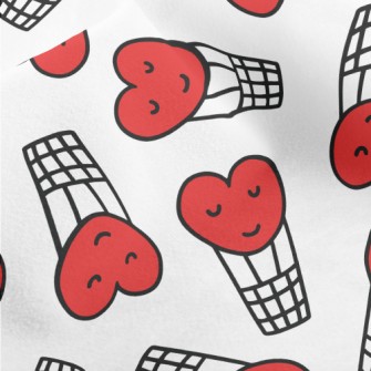 Hand Drawn Love Hot Air Balloo Micro Fleece