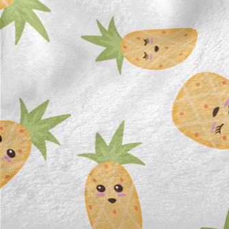 Cartoon Expression Pineapple Minky