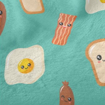 Cartoon American Breakfast Minky