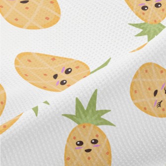Cartoon Expression Pineapple Piqué