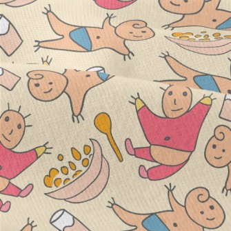 Doodle Baby With Food Modern Jersey