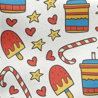 Popsicles &amp; Candy Jersey Backed Fleece