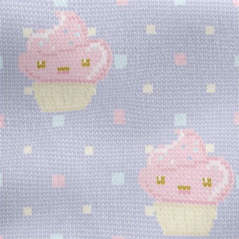 Knitted Cup Cake Jersey Backed Fleece