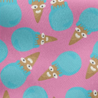 Funny Blue Ice Cream Jersey Backed Fleece