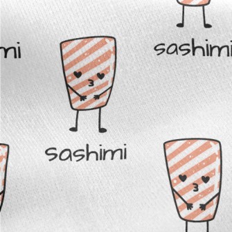 Cute Pouty Sashimi Jersey Backed Fleece