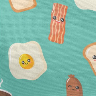 Cartoon American Breakfast Pongee