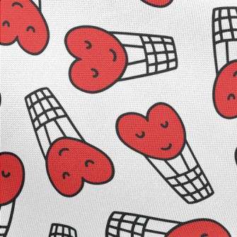 Hand Drawn Love Hot Air Balloo Pongee