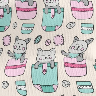 Hand Drawn Pocket Cat Stretch Jersey