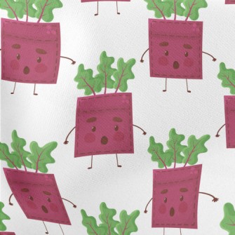 Beet Shape Patch Lightweight Cotton Poplin