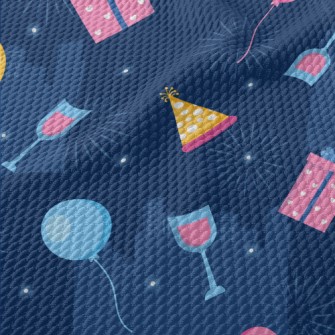 Party Elements And Fireworks Birdseye Piqué