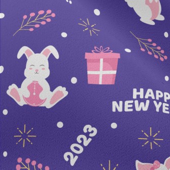 Cute Rabbit New Year Chiffon