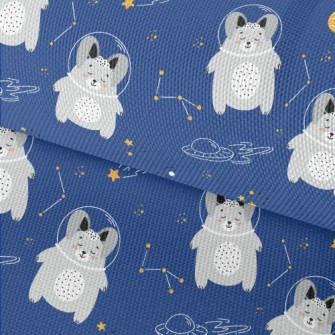 Cute Rabbit In Space Waterproof Oxford