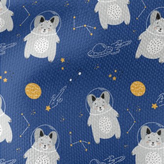 Cute Rabbit In Space Waterproof Canvas