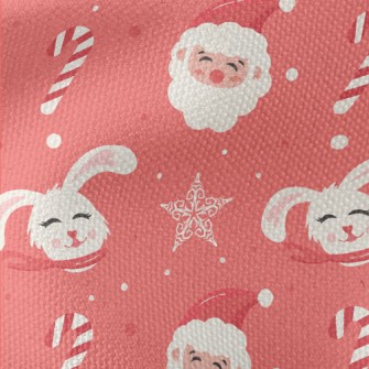 Santa Claus And Rabbit Waterproof Canvas