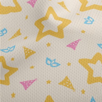 Party Hollow Stars Athletic Mesh Flat Back