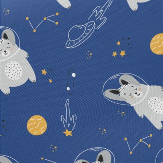 Cute Rabbit In Space Twill